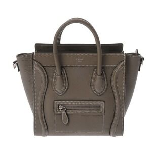 Celine Luggage Drummed Calfskin Handbag